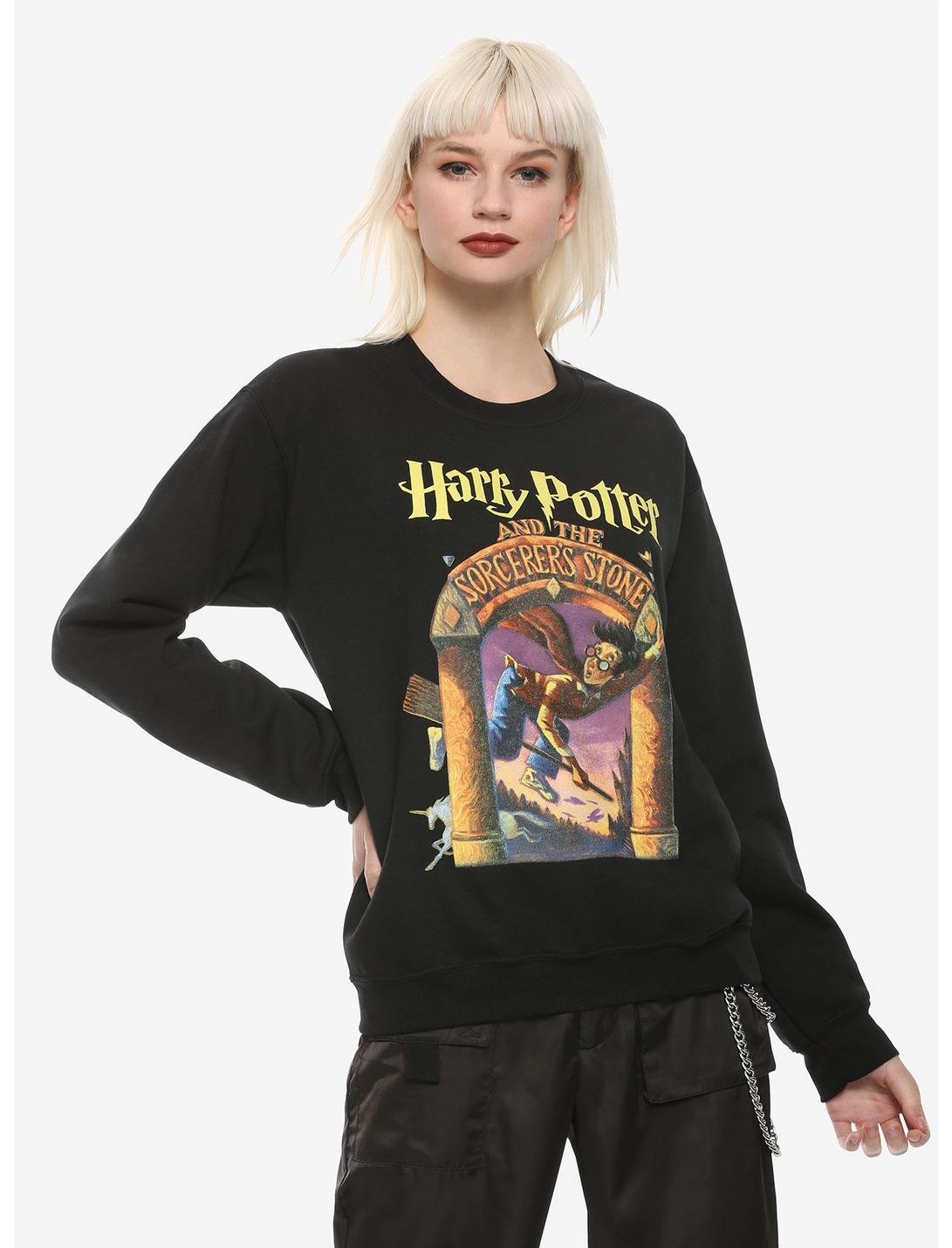 Harry Potter And The Sorcerer's Stone Book Cover Girls Sweatshirt, MULTI, hi-res