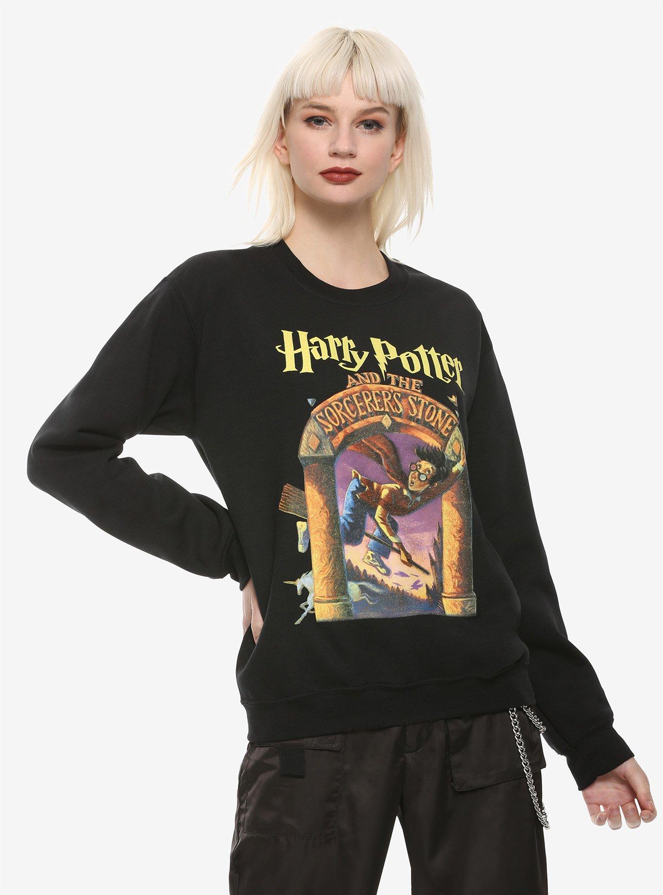 Harry Potter And The Sorcerer's Stone Book Cover Girls Sweatshirt, MULTI, hi-res