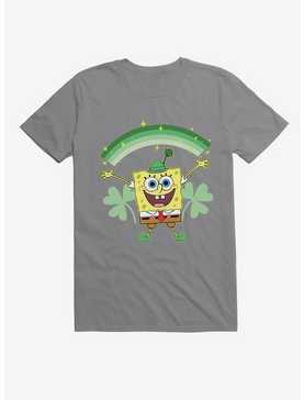 SpongeBob SquarePants St. Patrick's Day Shamrocks Black T-Shirt, STORM GREY, hi-res