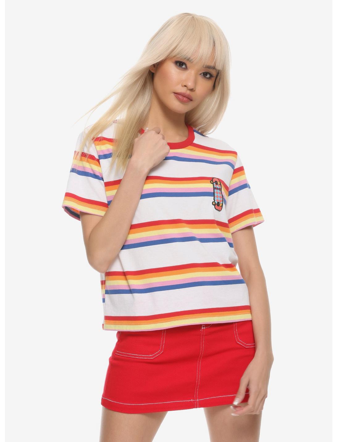 Stranger Things Max Striped Girls Ringer T-Shirt, MULTI, hi-res