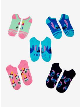 Disney Lilo & Stitch Scrump & Stitch No-Show Socks 5 Pair, , hi-res