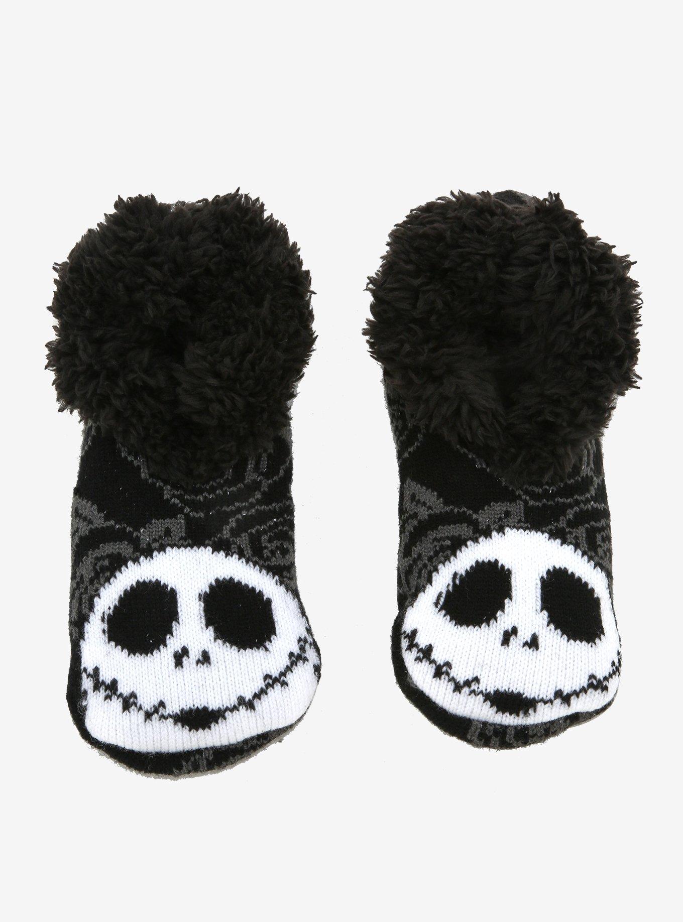 The Nightmare Before Christmas Jack Head Rose Cozy Slippers, , hi-res