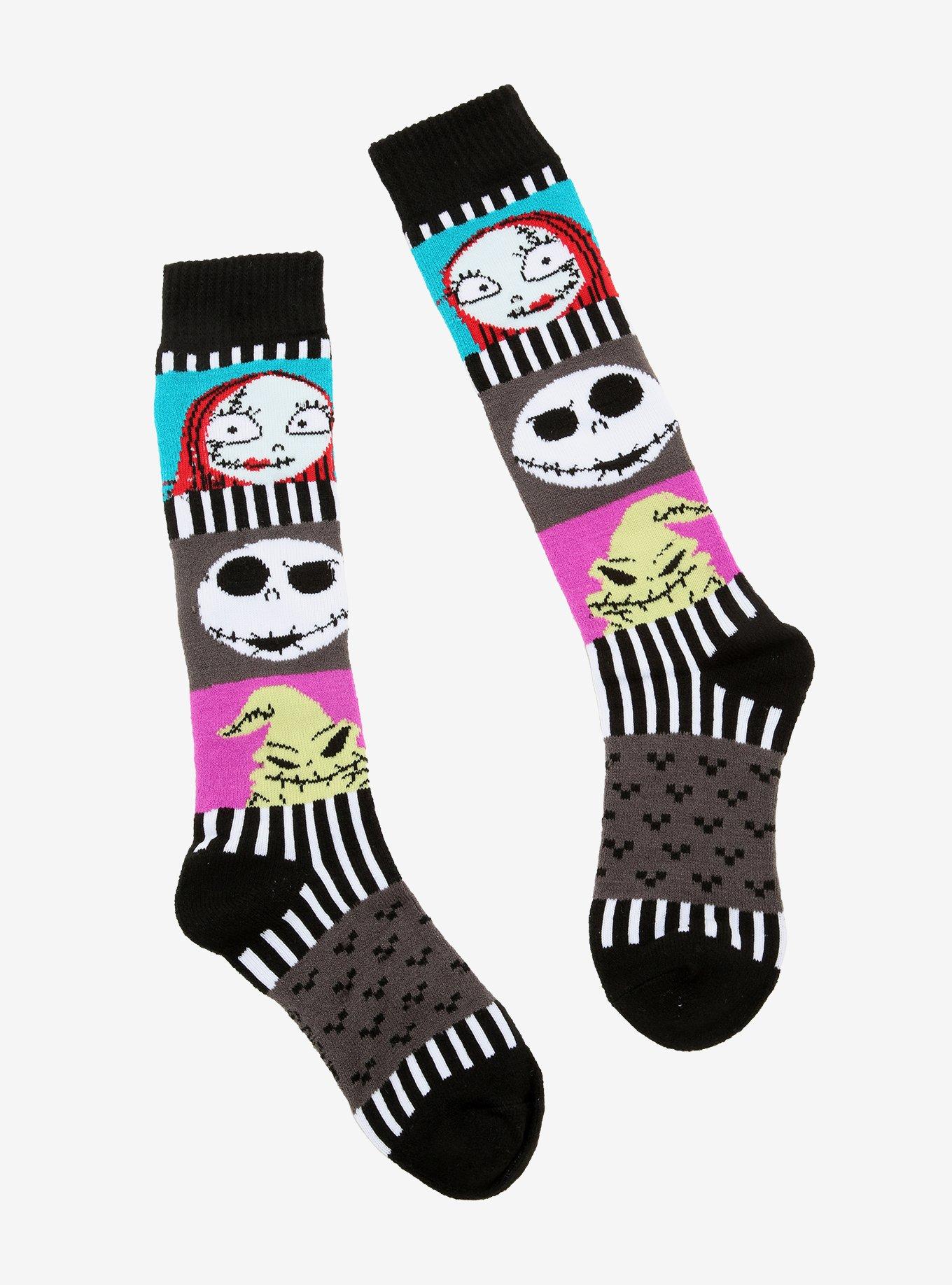 The Nightmare Before Christmas Chibi Characters Knee-High Socks, , hi-res