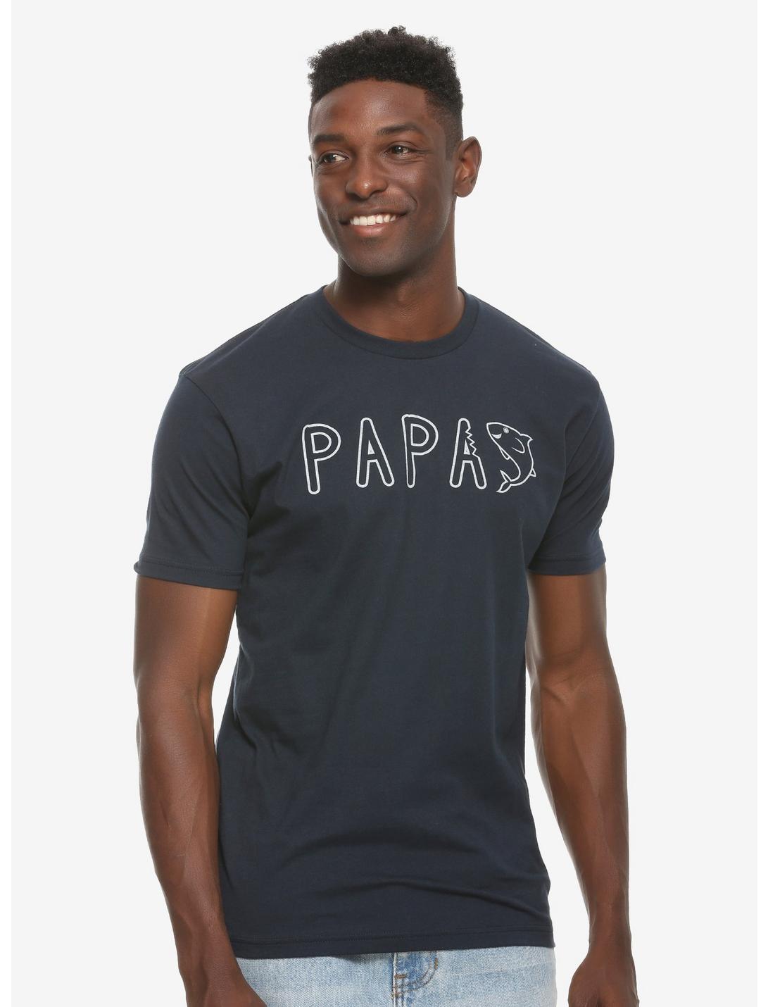 Papa Shark T-Shirt - BoxLunch Exclusive, BLUE, hi-res
