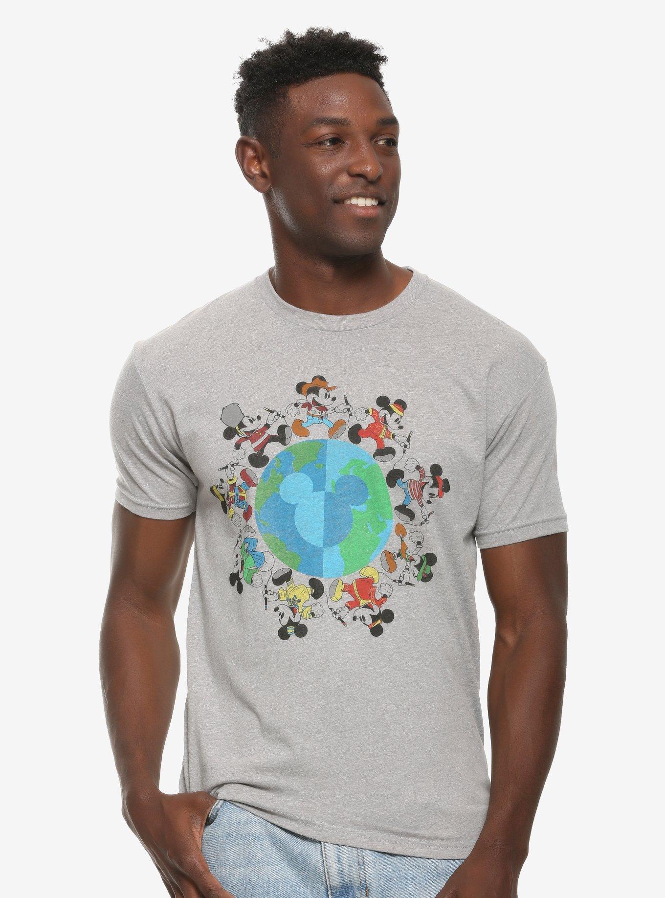 Disney Mickey Mouse Around the World T-Shirt - BoxLunch Exclusive, GREY, hi-res