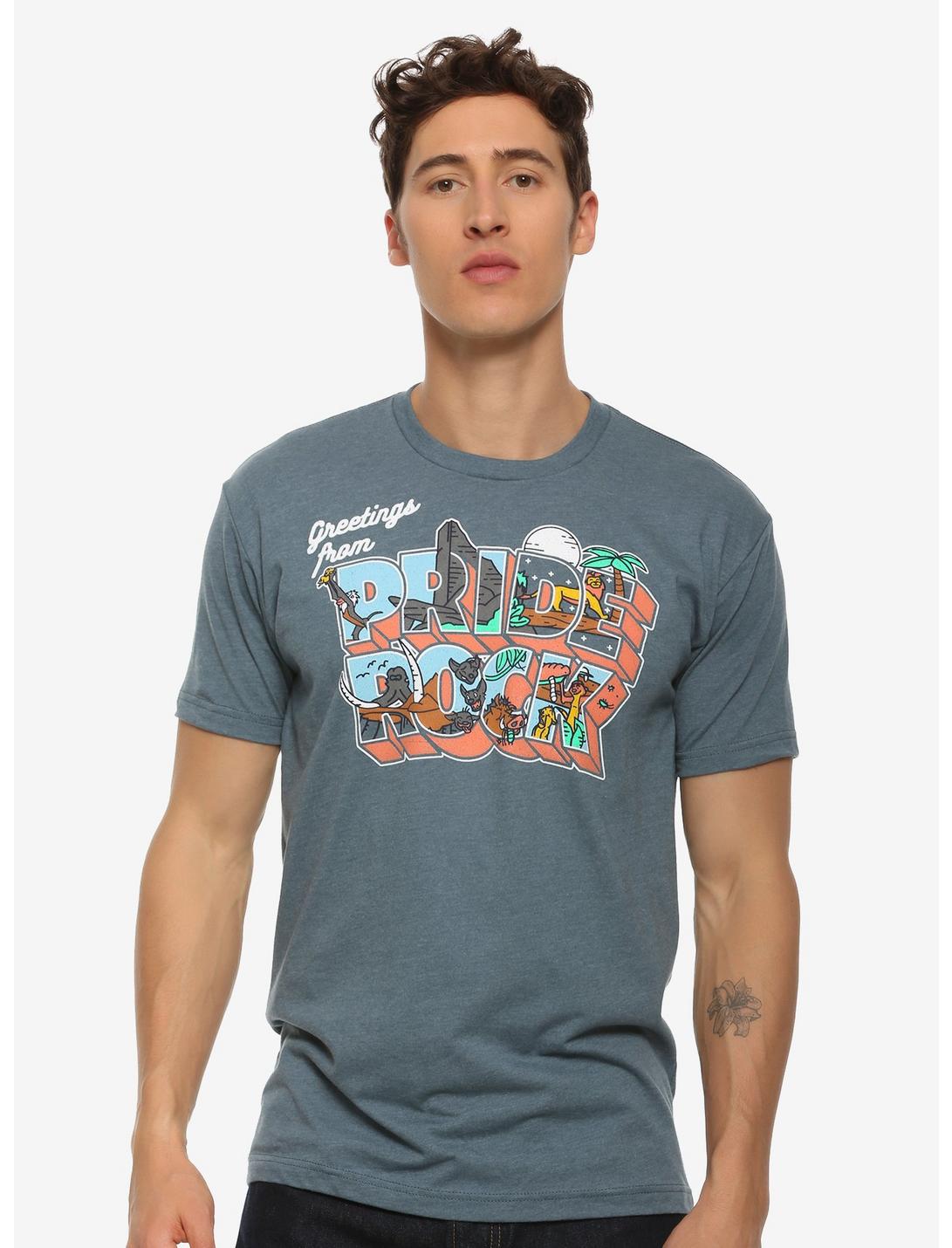 Disney The Lion King Greetings from Pride Rock T-Shirt - BoxLunch Exclusive, BLUE, hi-res