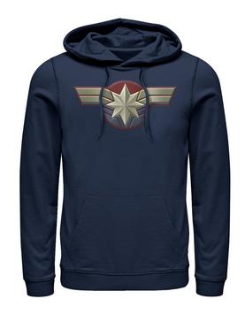 Plus Size Marvel Captain Marvel Costume Logo Hoodie, , hi-res