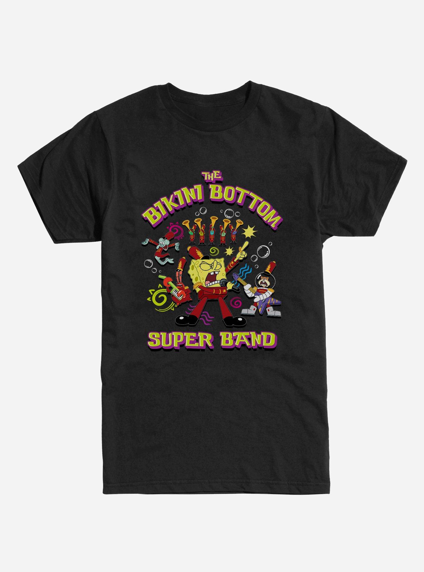 Spongebob Squarepants The Bikini Bottom Super Band T-Shirt, BLACK, hi-res