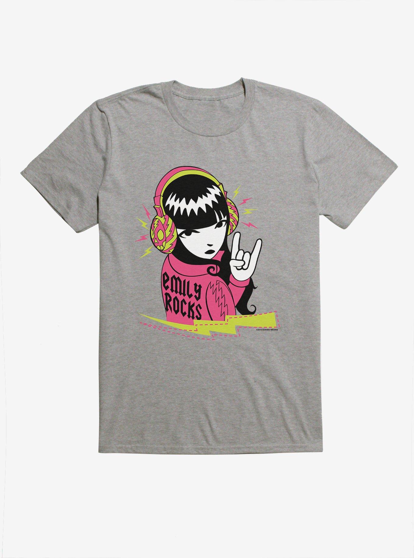 Emily The Strange Emily Rockks Lightning Bolt T-Shirt, , hi-res