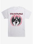 Emily The Strange Bat Wings Black T-Shirt, WHITE, hi-res