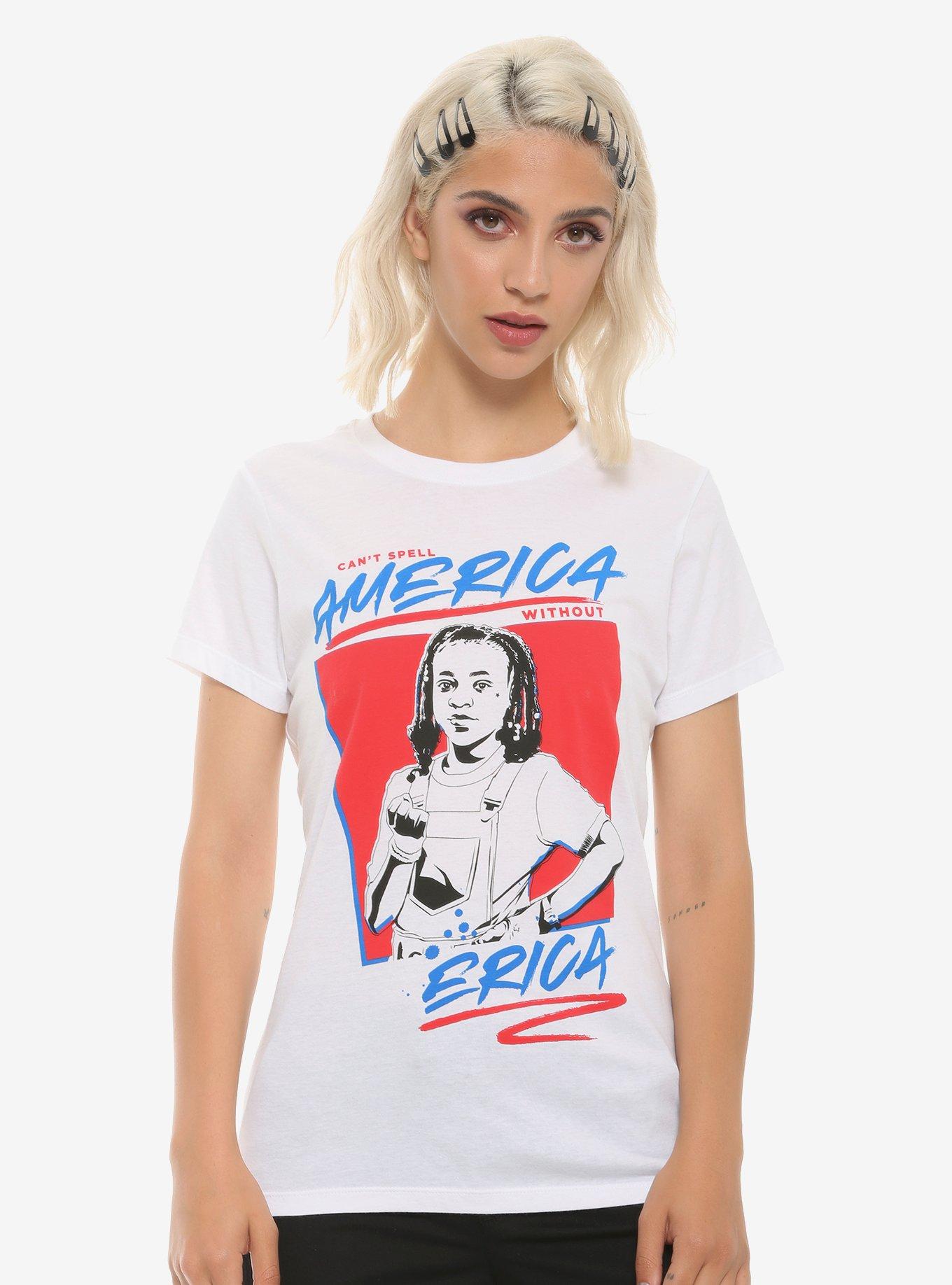 Stranger Things Erica America Girls T-Shirt, MULTI, hi-res