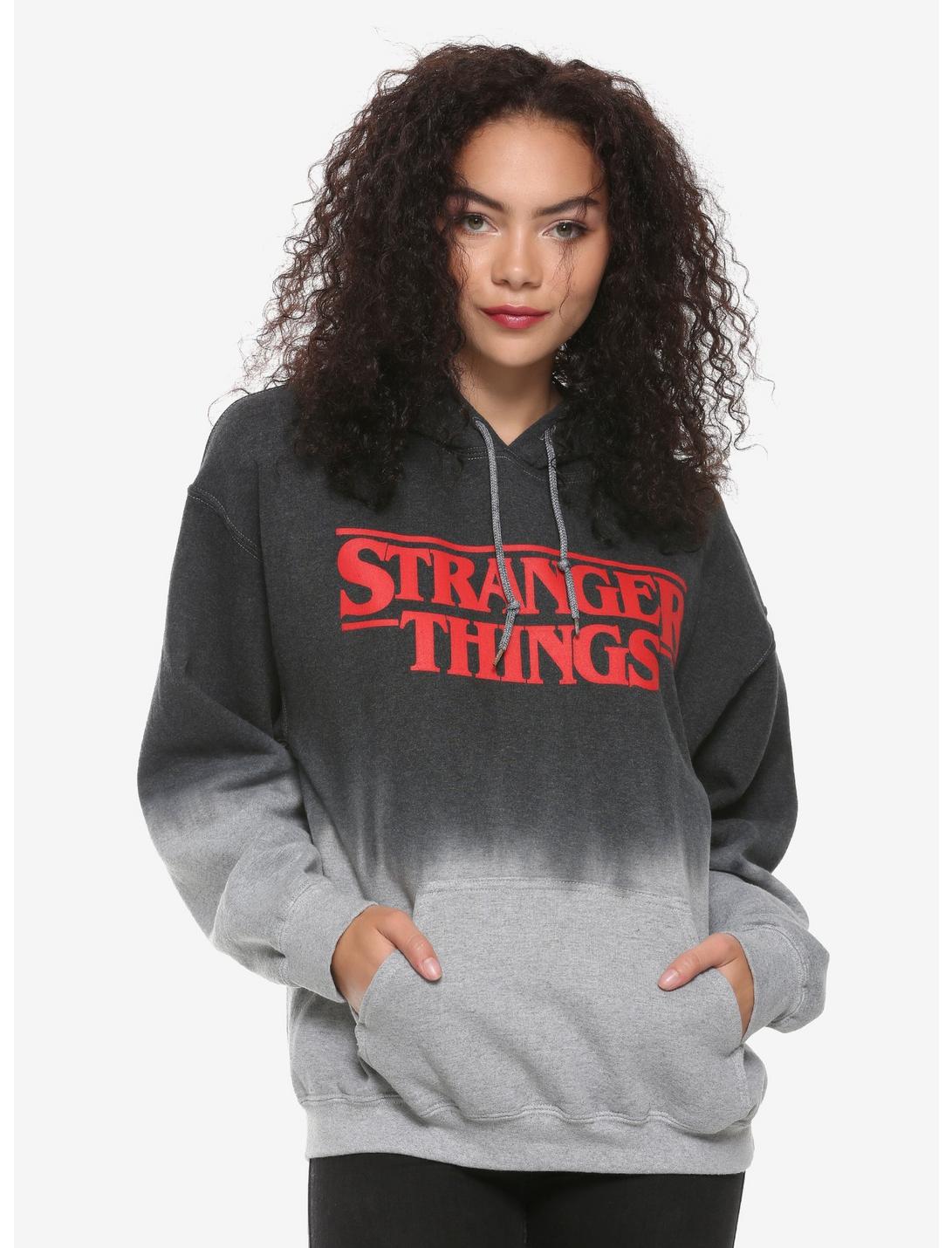 Stranger Things Logo Dip-Dye Girls Hoodie, MULTI, hi-res