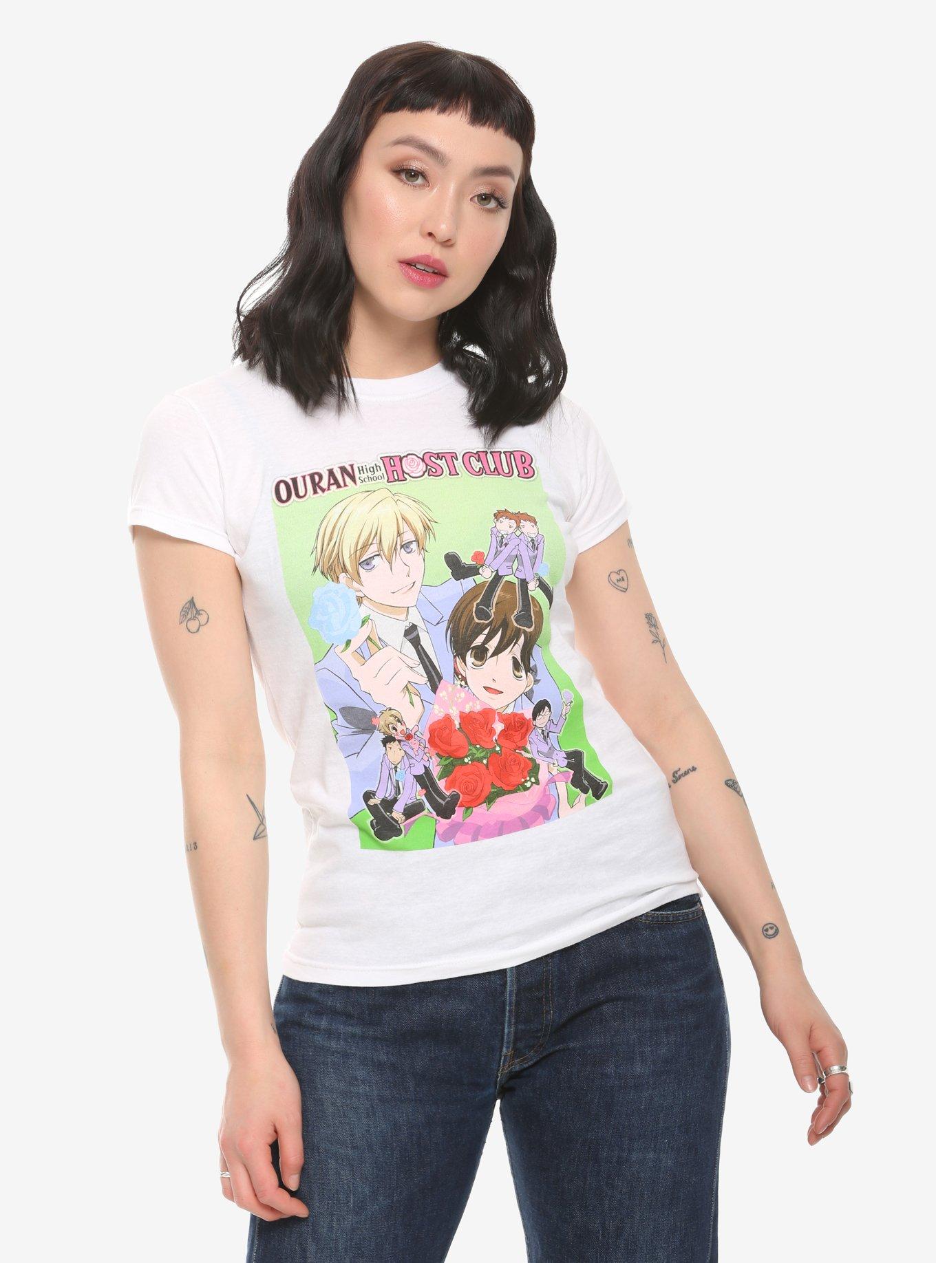 Ouran High School Host Club Roses Chibi Girls T-Shirt, MULTI, hi-res