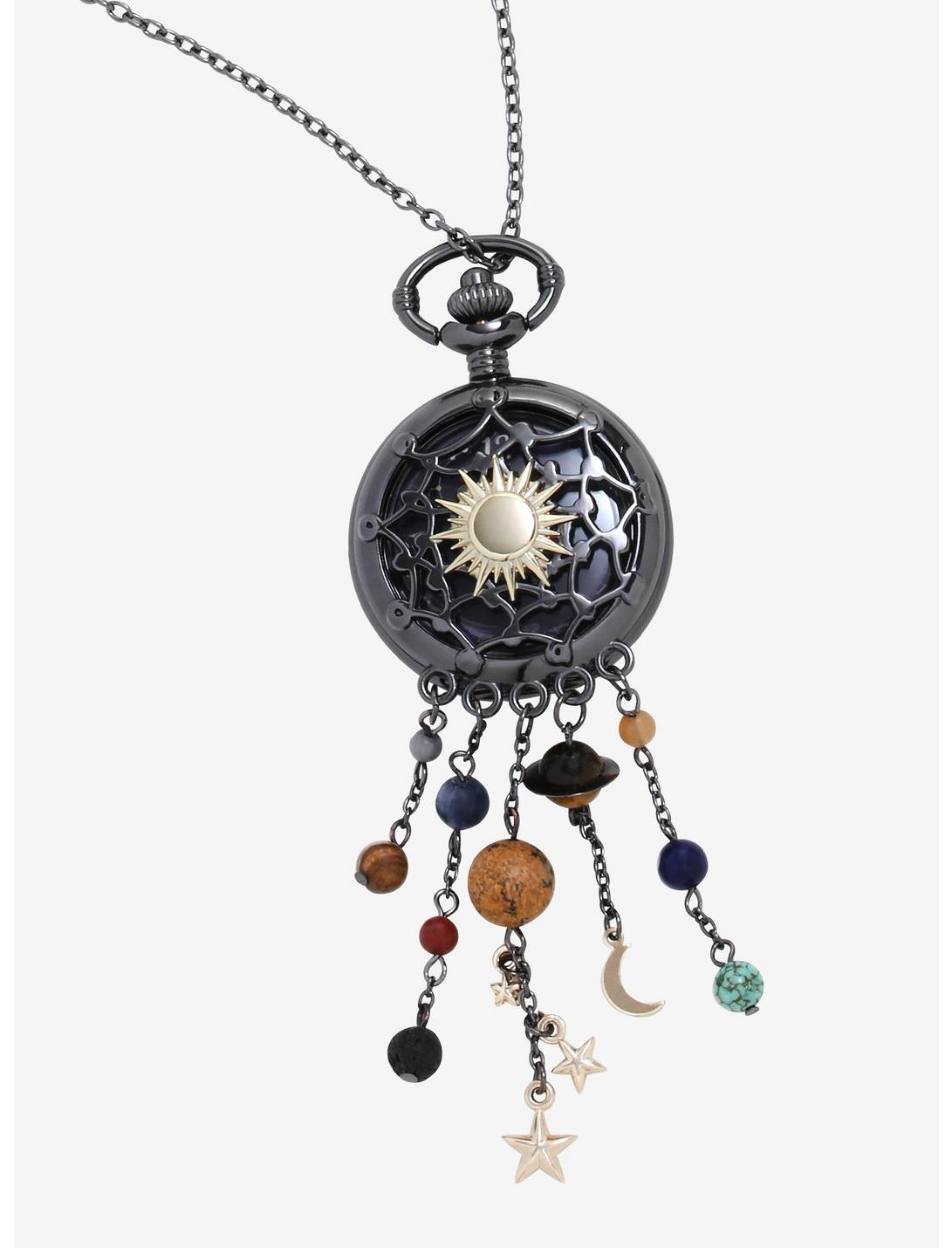 Planets Pocket Watch Necklace, , hi-res