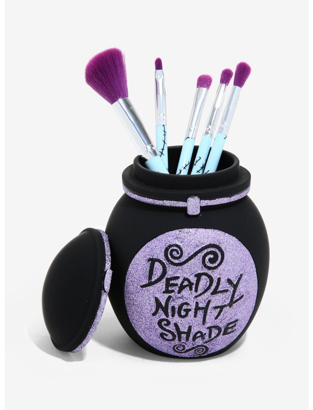 Loungefly The Nightmare Before Christmas Deadly Nightshade Makeup Brush Set & Holder, , hi-res