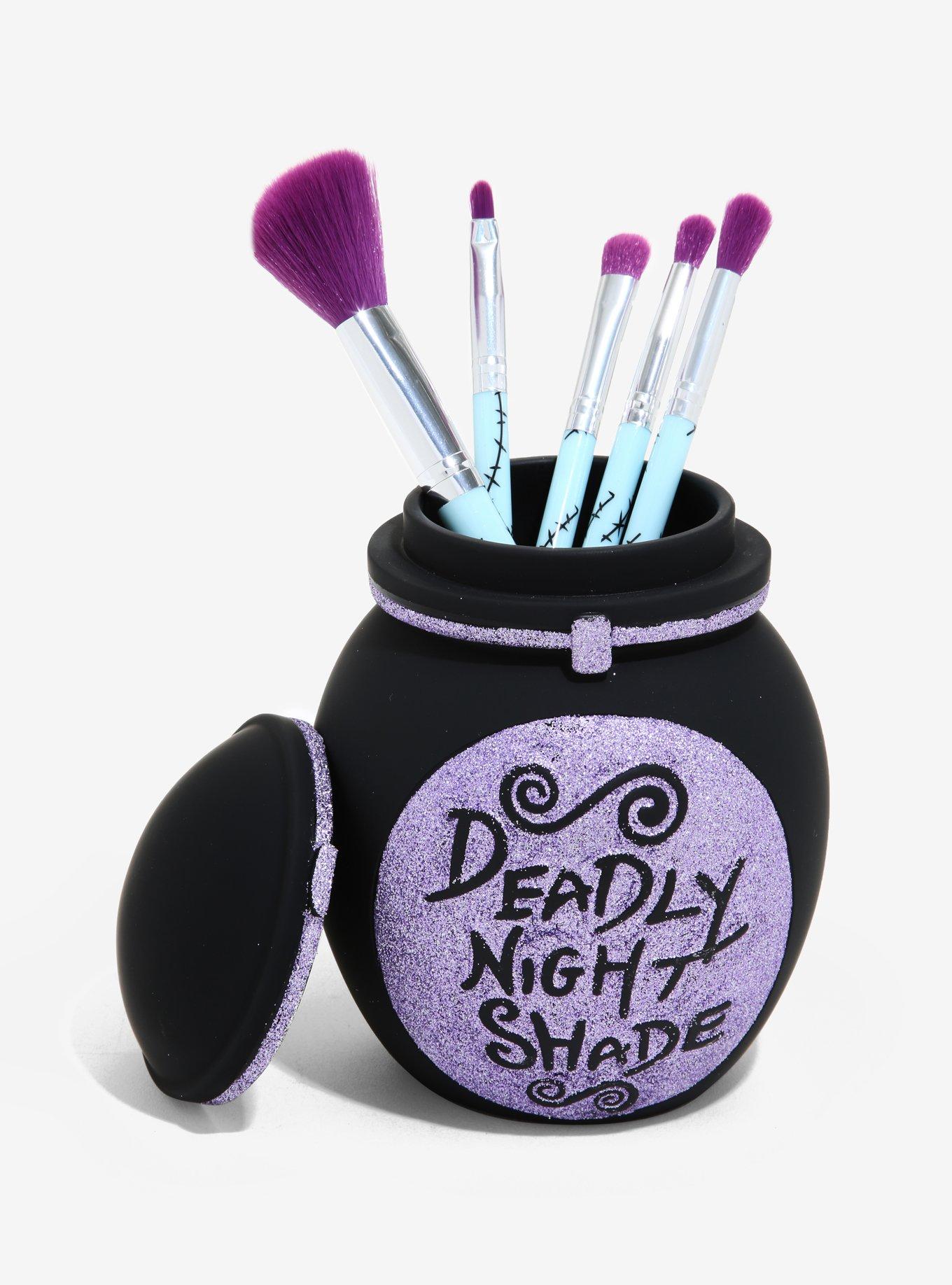 Loungefly The Nightmare Before Christmas Deadly Nightshade Makeup Brush Set & Holder, , hi-res