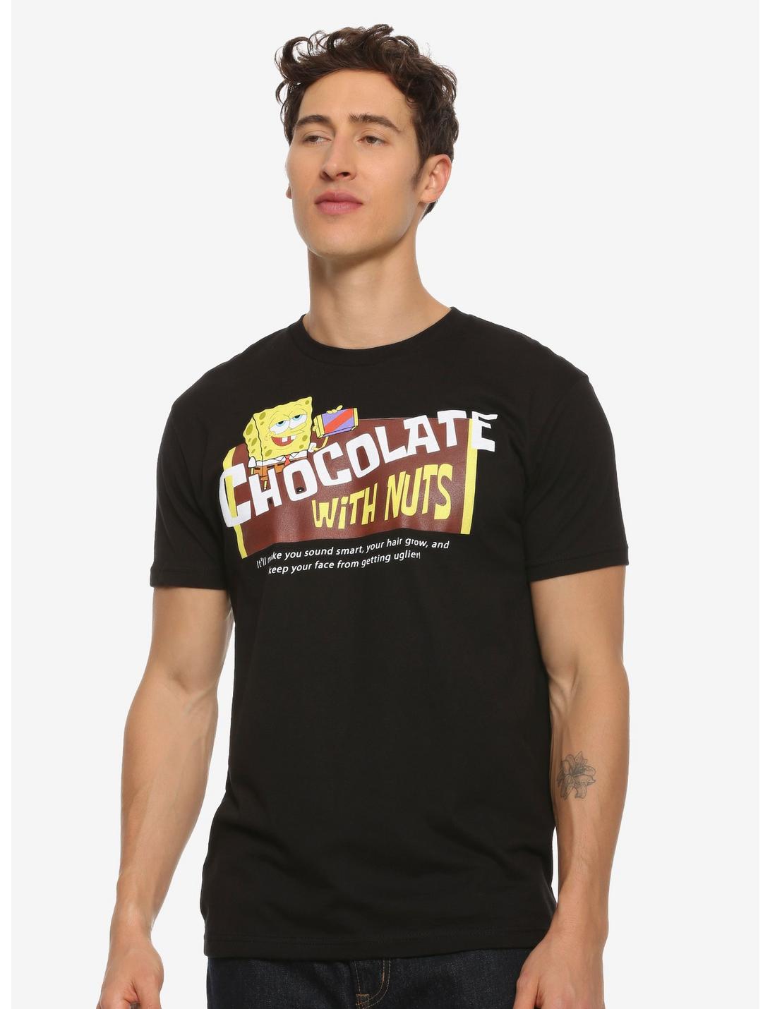 SpongeBob SquarePants Chocolate with Nuts T-Shirt - BoxLunch Exclusive, BLACK, hi-res