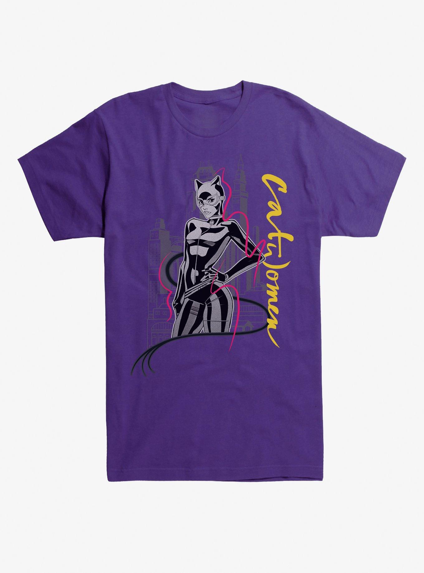 DC Comics Catwoman Pose T-Shirt, PURPLE, hi-res