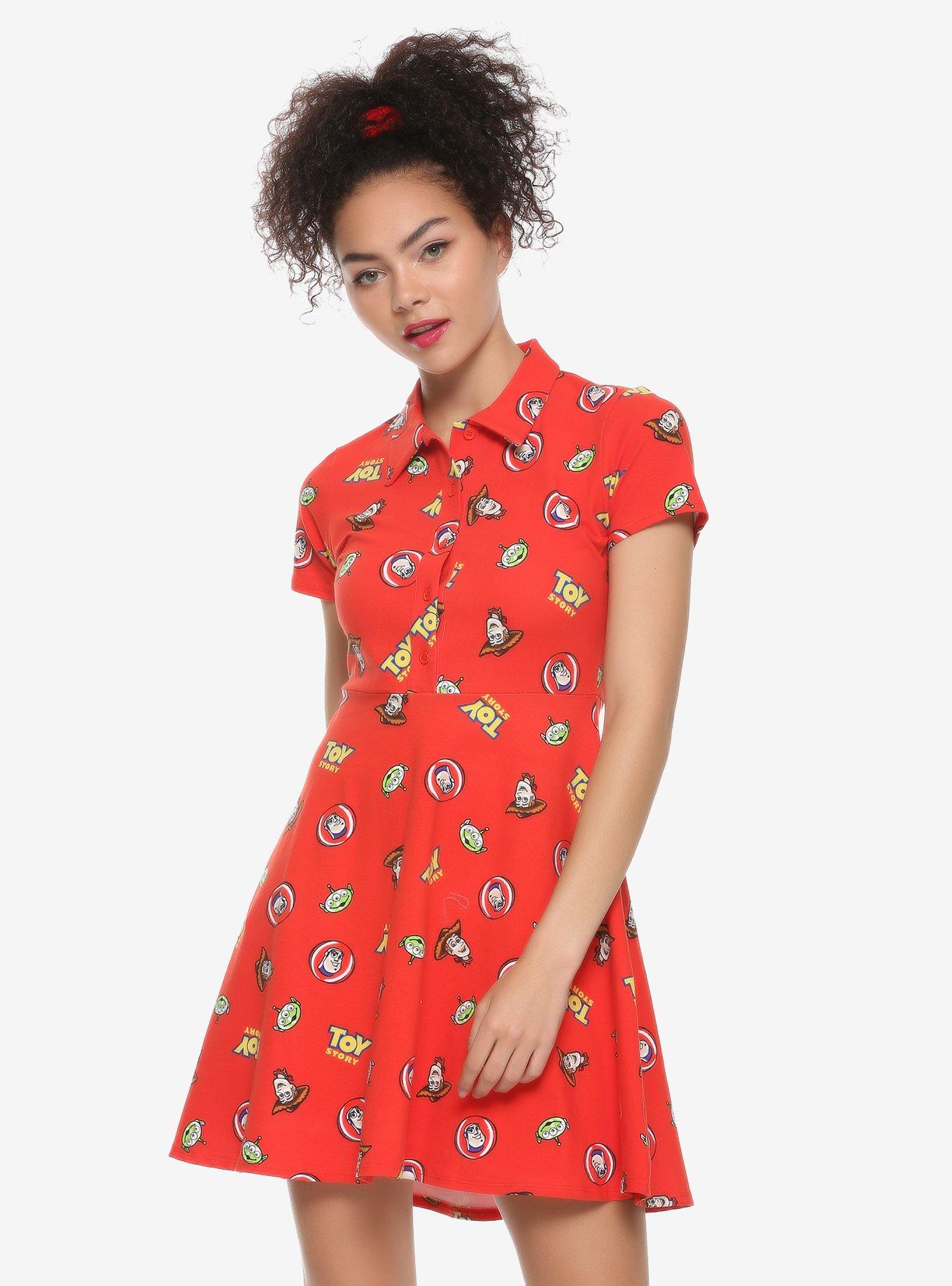 Disney Pixar Toy Story Red Collared Dress, MULTI, hi-res