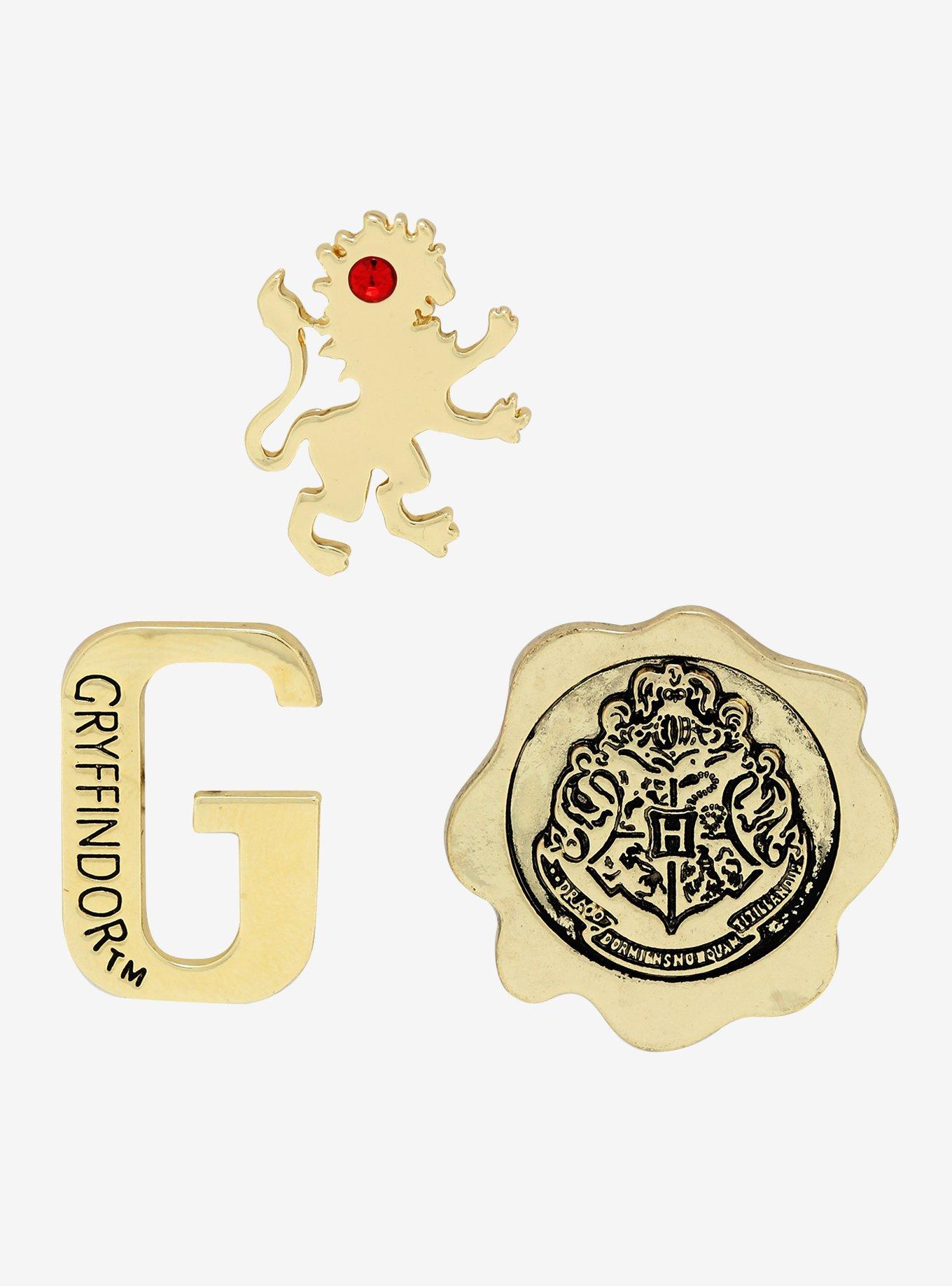 Harry Potter Hogwarts Gryffindor Gold Metal Pin Set, , hi-res