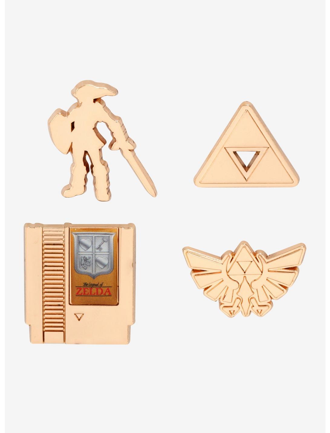 The Legend Of Zelda Gold Enamel Pin Set, , hi-res