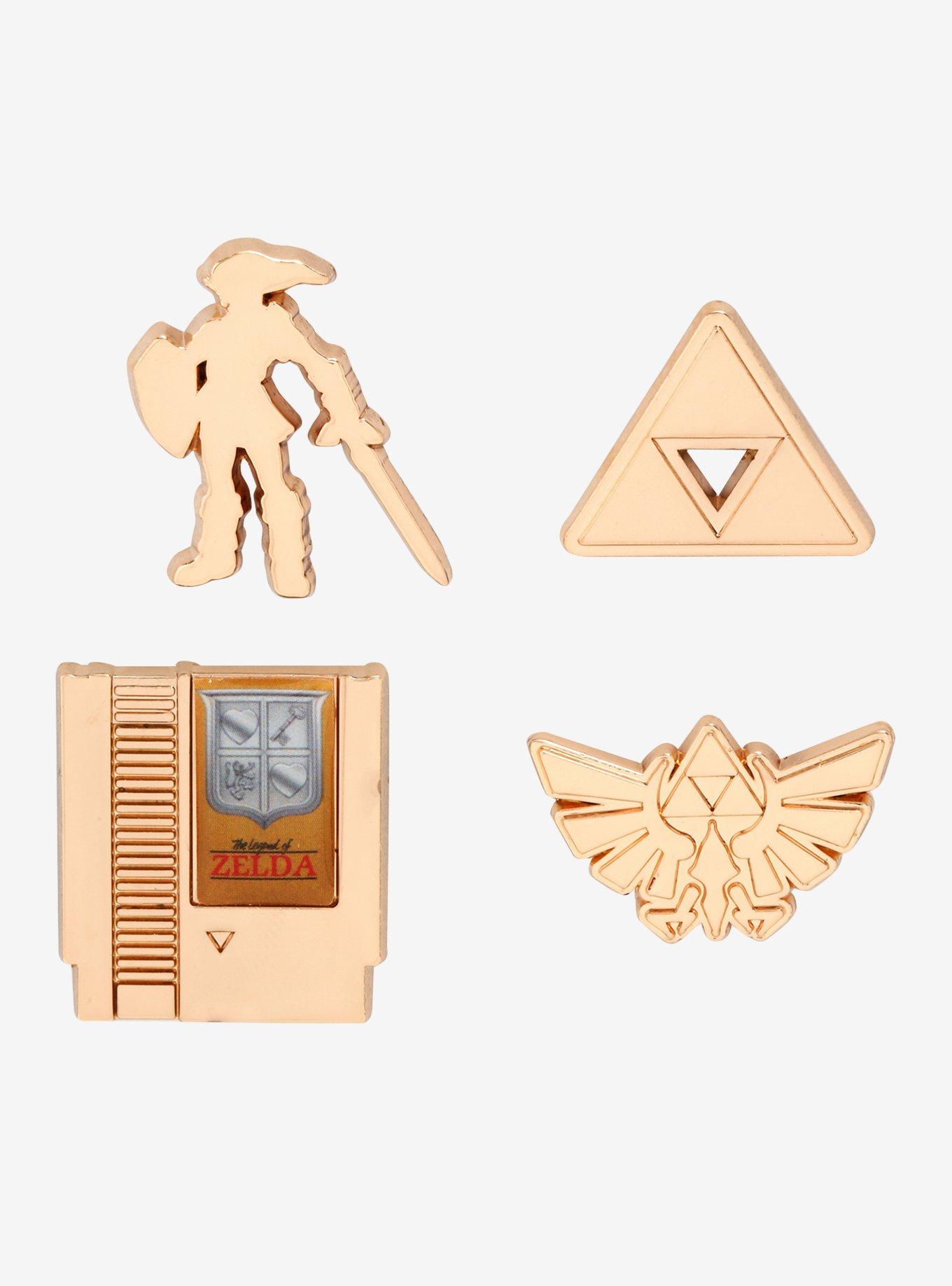 The Legend Of Zelda Gold Enamel Pin Set, , hi-res