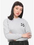 Demon Cats Girls Crop Sweatshirt, BLACK, hi-res