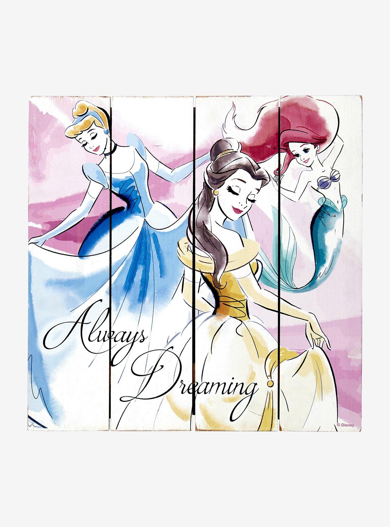 Disney Princess Wood Panel Wall Art, , hi-res