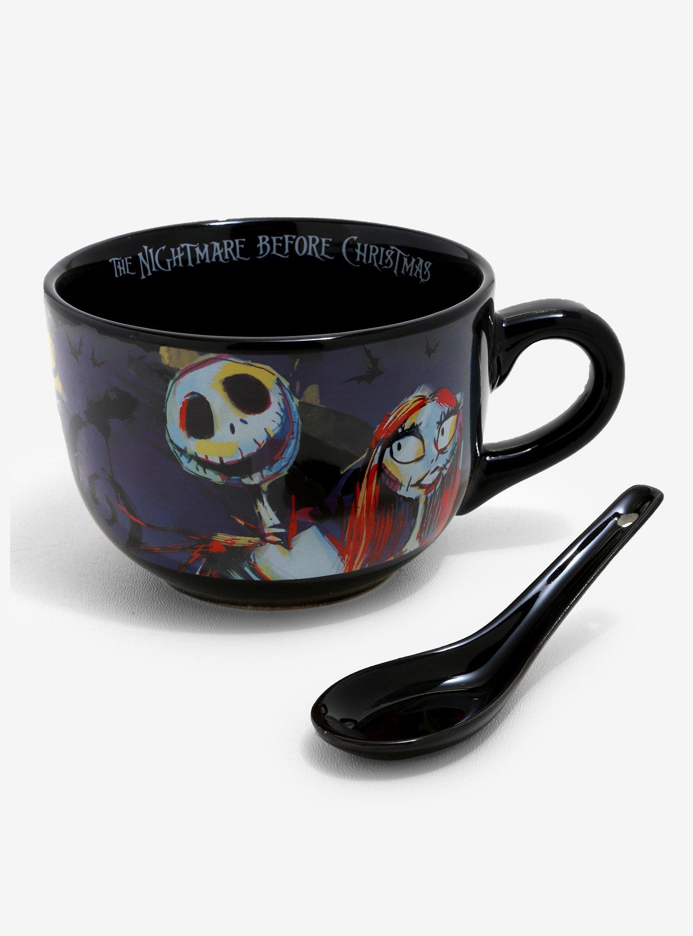 The Nightmare Before Christmas Watercolor Soup Mug & Spoon, , hi-res