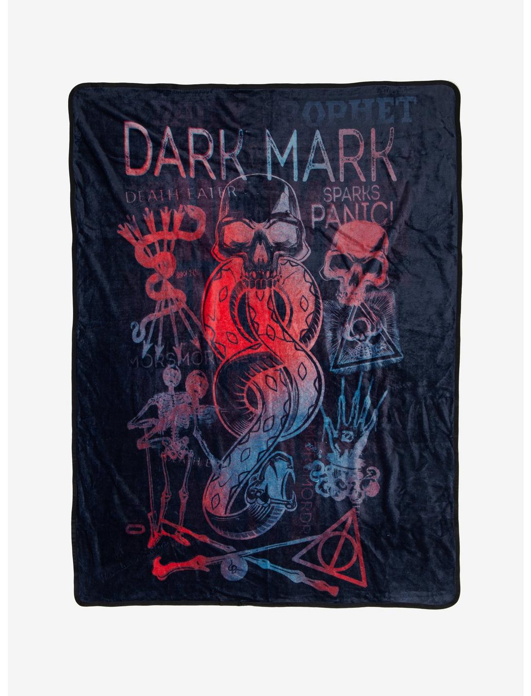 Harry Potter Dark Mark Tie-Dye Throw Blanket, , hi-res