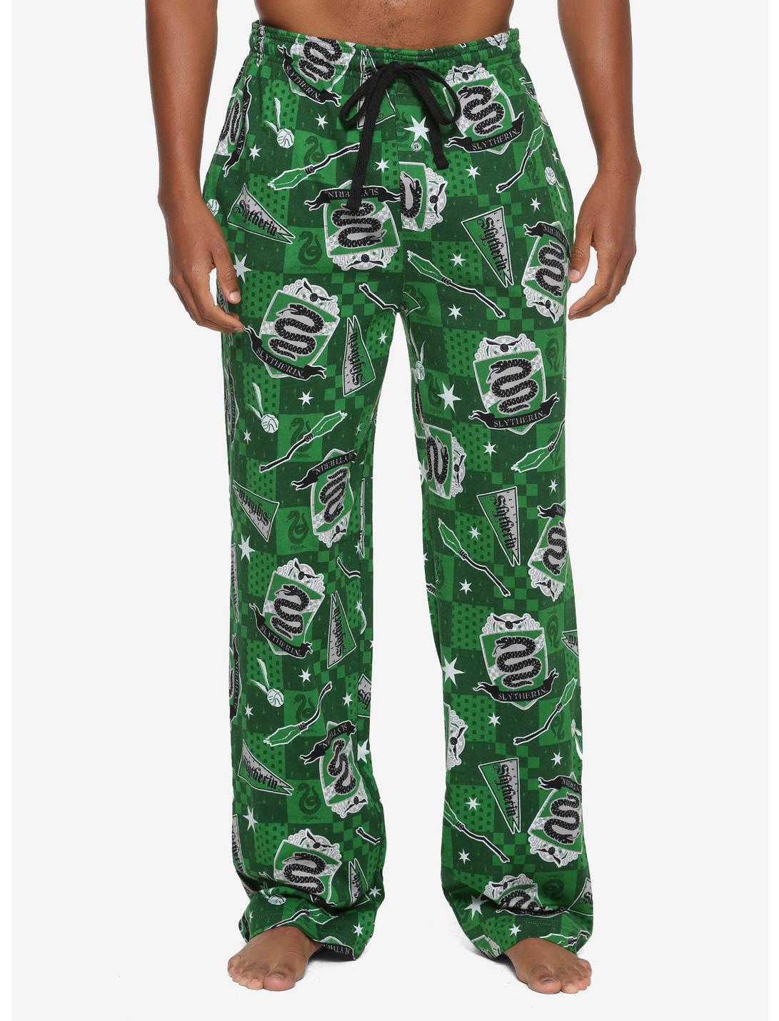 Harry Potter Slytherin Sleep Pants - BoxLunch Exclusive, GREEN, hi-res