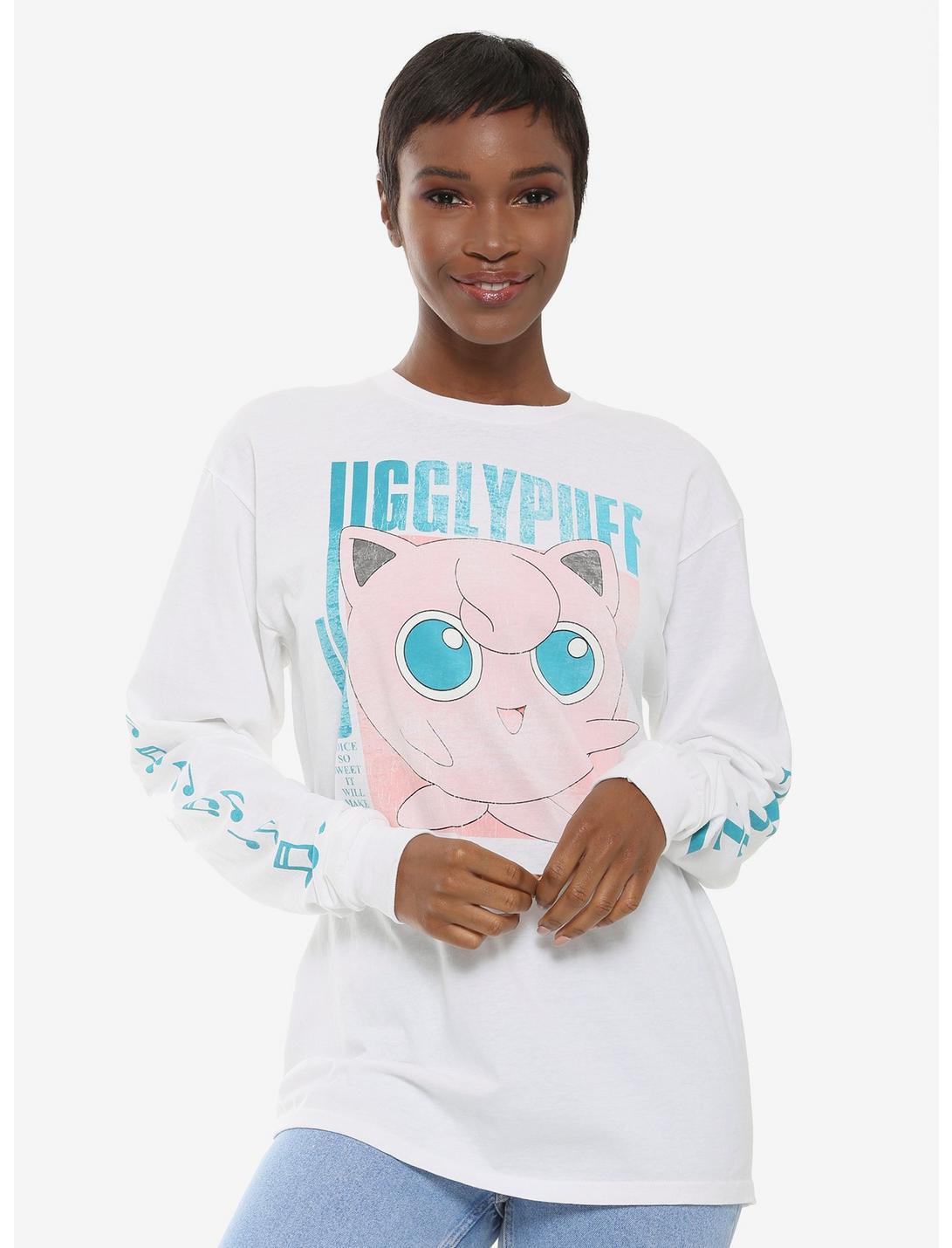 Pokemon Jigglypuff Voice So Sweet Long Sleeve T-Shirt - BoxLunch Exclusive, WHITE, hi-res