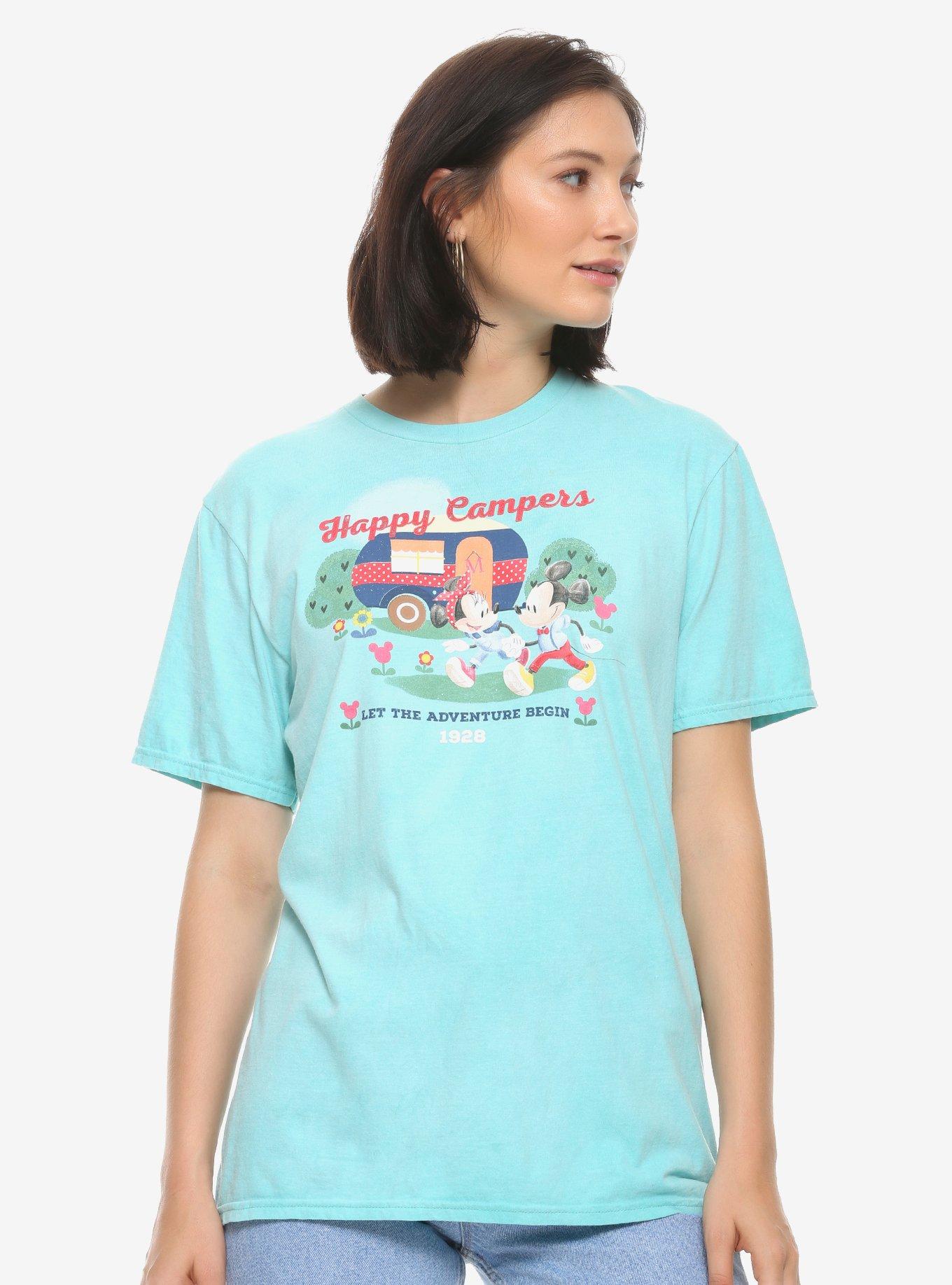 Disney Mickey & Minnie Happy Campers Women's T-Shirt - BoxLunch ...