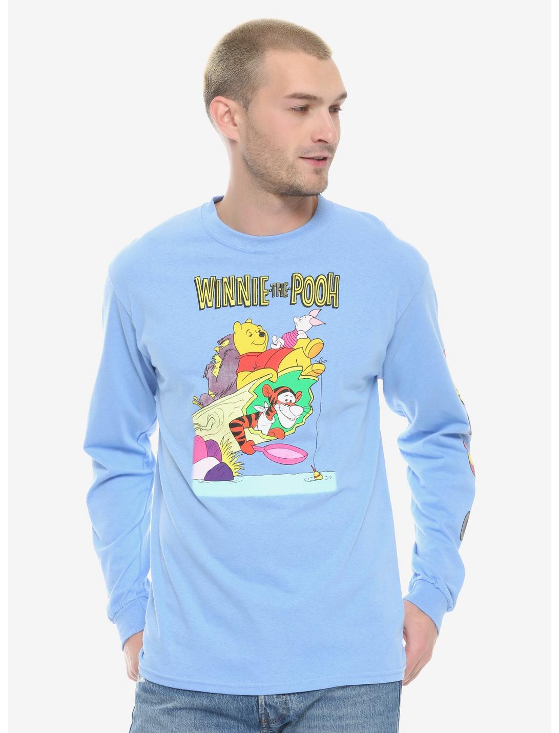 Winnie the Pooh Log Friends Long Sleeve T-Shirt - BoxLunch Exclusive, BLUE, hi-res