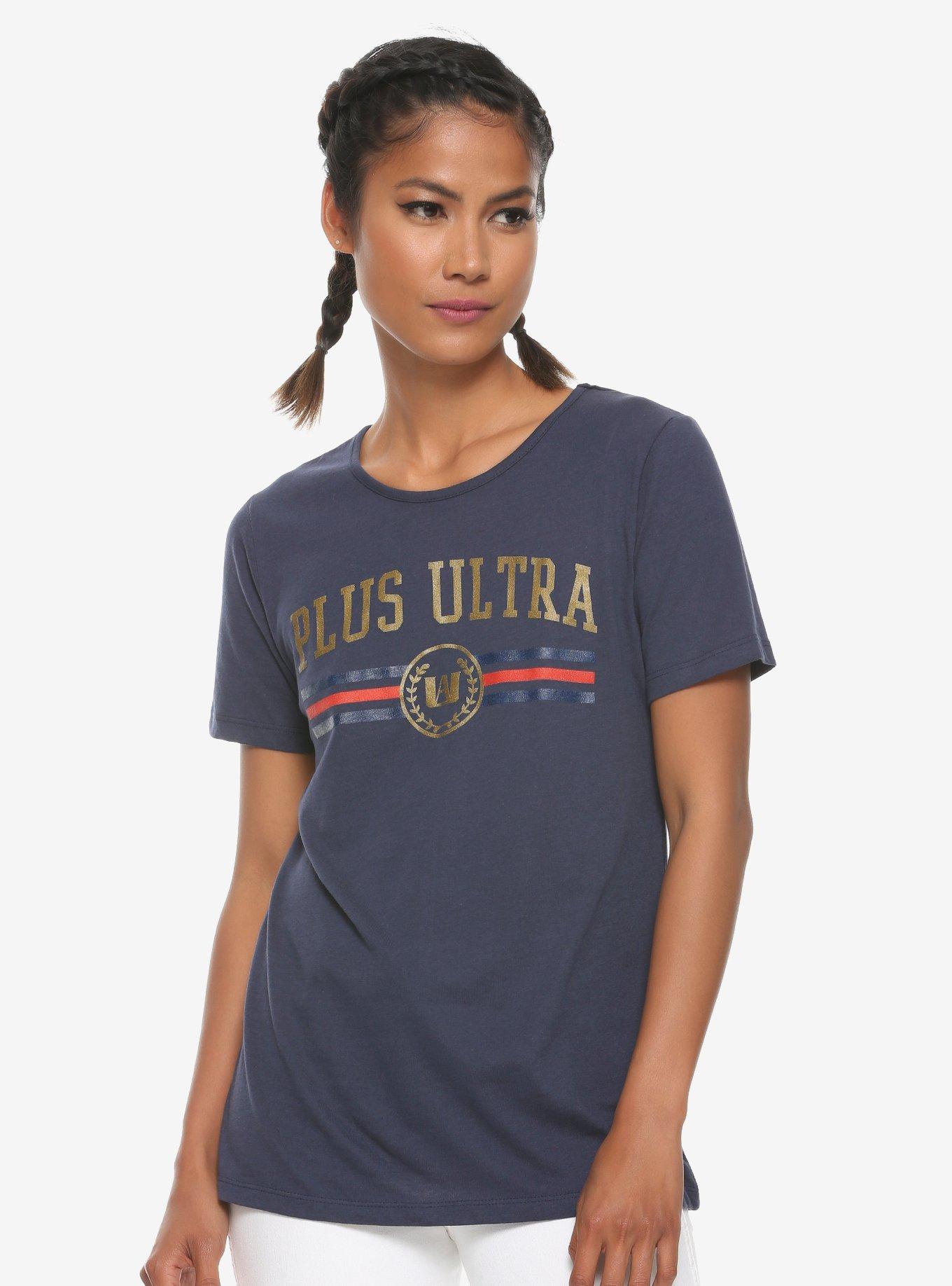 My Hero Academia Plus Ultra Logo Women's T-Shirt - BoxLunch Exclusive, NAVY, hi-res