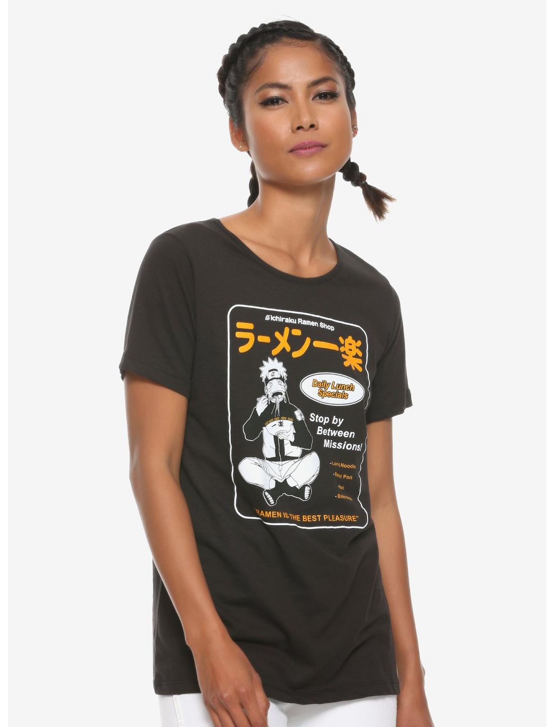 Naruto Ichiraku Ramen Shop Women's T-Shirt - BoxLunch Exclusive, BLACK, hi-res