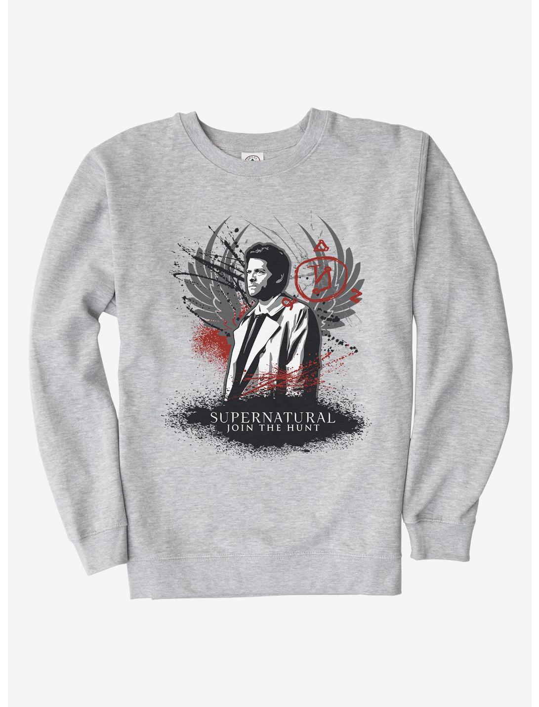 Supernatural Castiel Sweatshirt, HEATHER GREY, hi-res