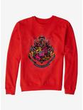 Harry Potter Bright Hogwarts Logo Sweatshirt, RED, hi-res
