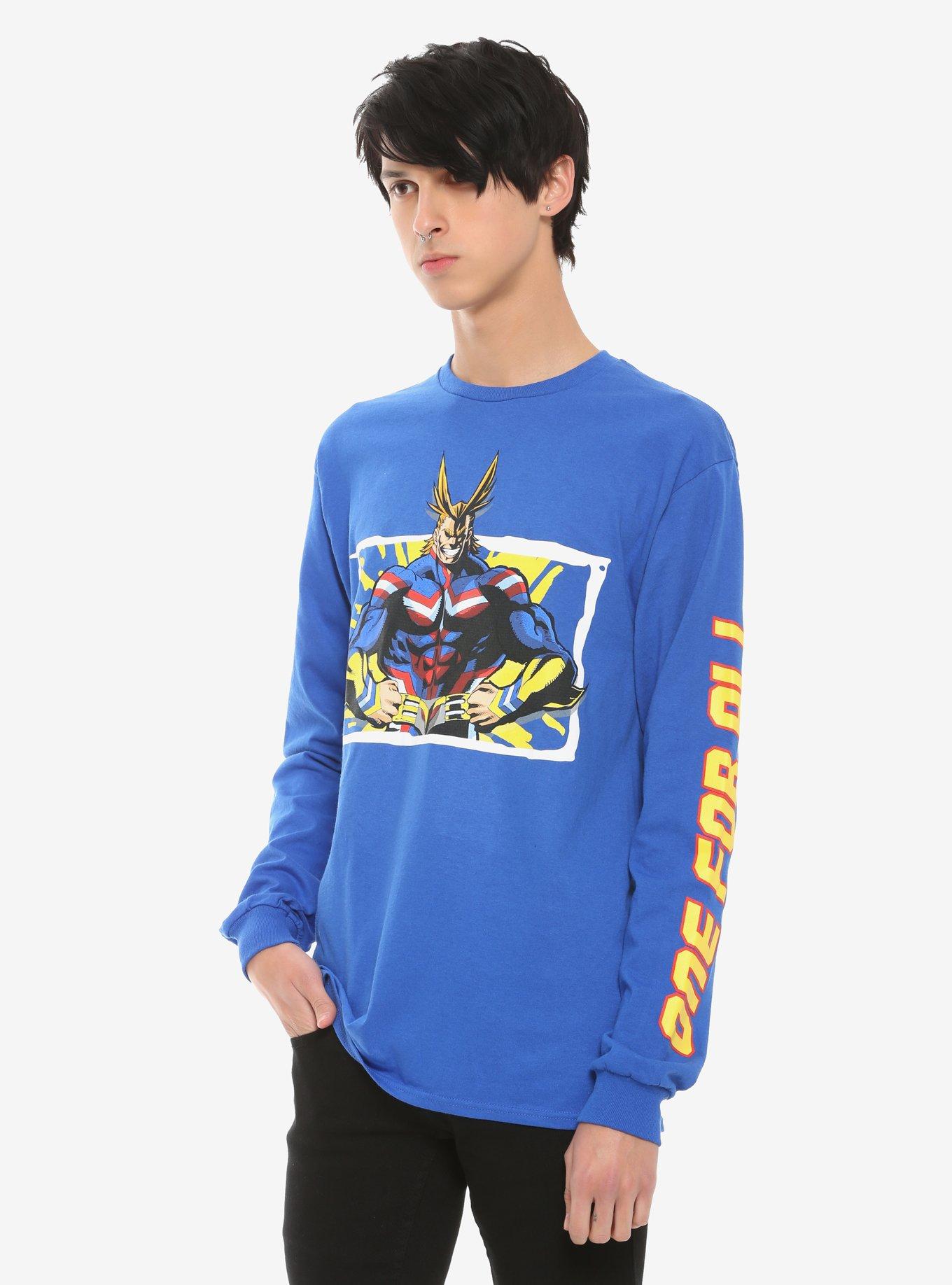 My Hero Academia All Might Long-Sleeve T-Shirt, ROYAL, hi-res