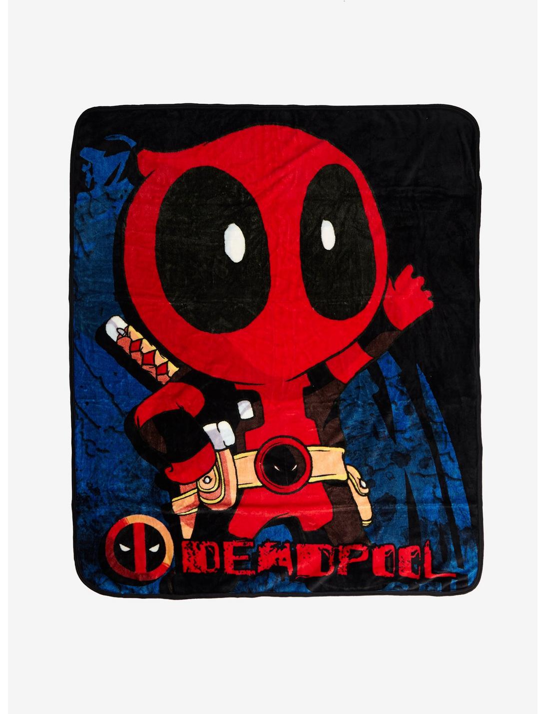 Marvel Deadpool Chibi Wave Plush Throw Blanket, , hi-res