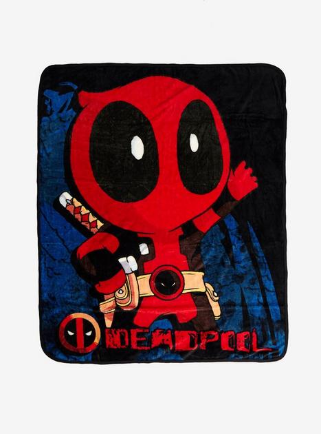 Marvel Deadpool Chibi Wave Plush Throw Blanket | Hot Topic