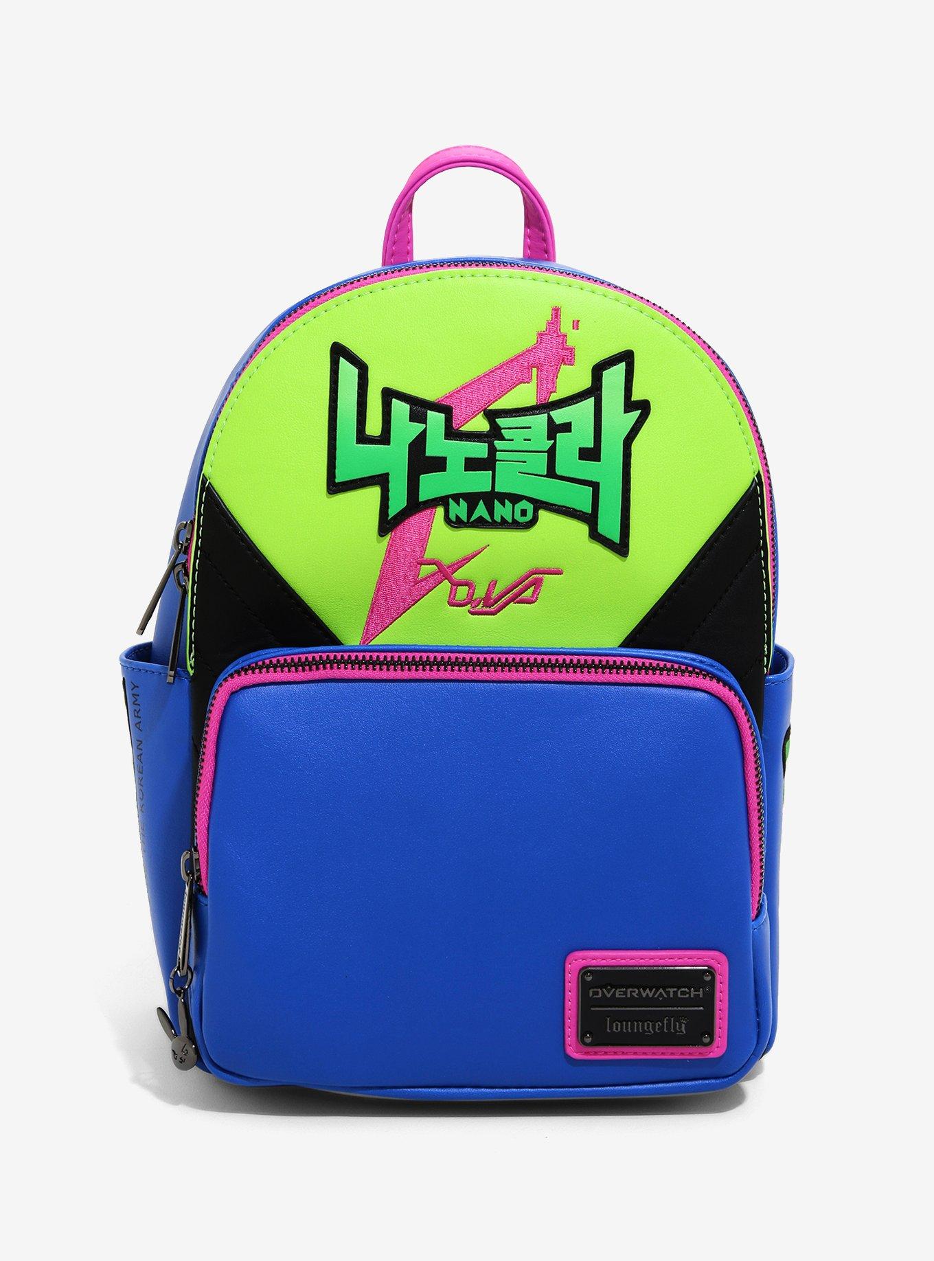 Loungefly Overwatch D.Va DVA Mini Backpack Blue White Bag Cosplay Bunny