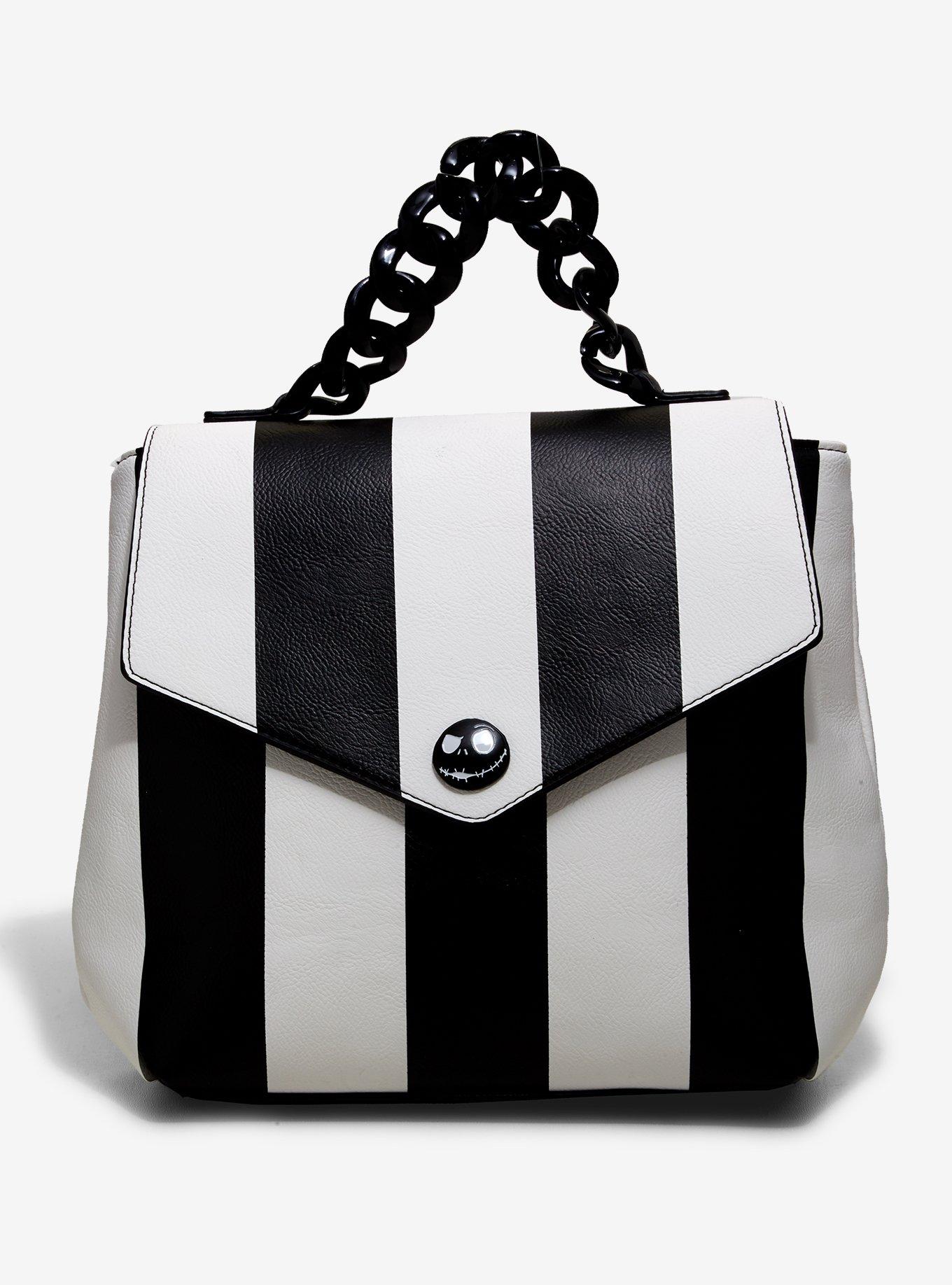 Loungefly Jack Skellington Pinstripe Mini Backpack - White & Black 64093-s1.jpg main image 3