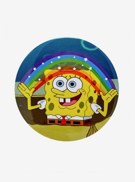 SpongeBob SquarePants Imagination Rainbow Button | Hot Topic