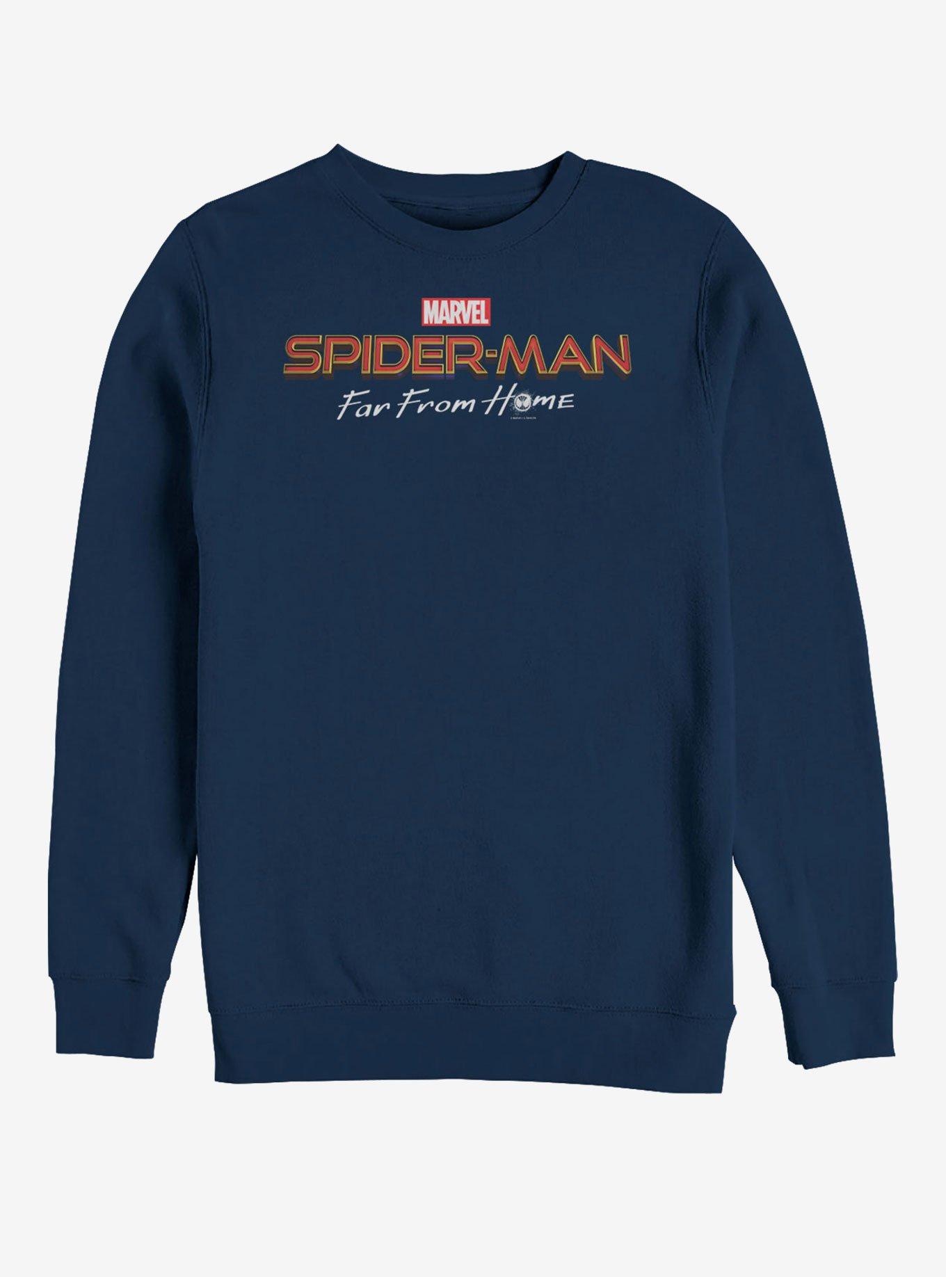 Marvel Spider-Man Far From Home Logo Sweatshirt - BLUE | Hot Topic