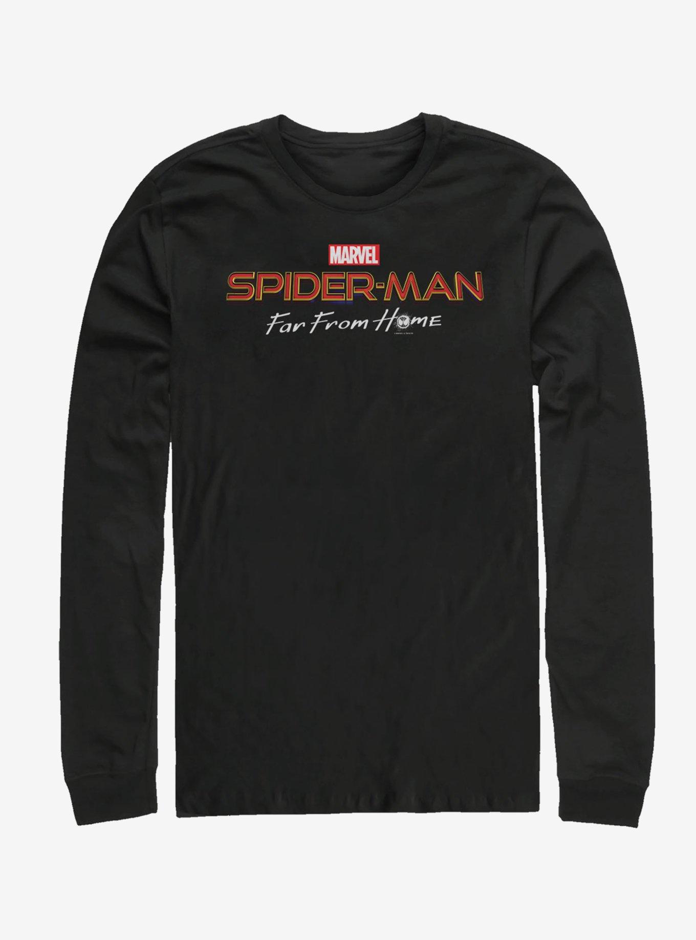 Marvel Spider-Man Far From Home Logo Long-Sleeve T-Shirt, BLACK, hi-res