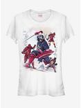 Marvel Samurai Warriors Girls T-Shirt, WHITE, hi-res