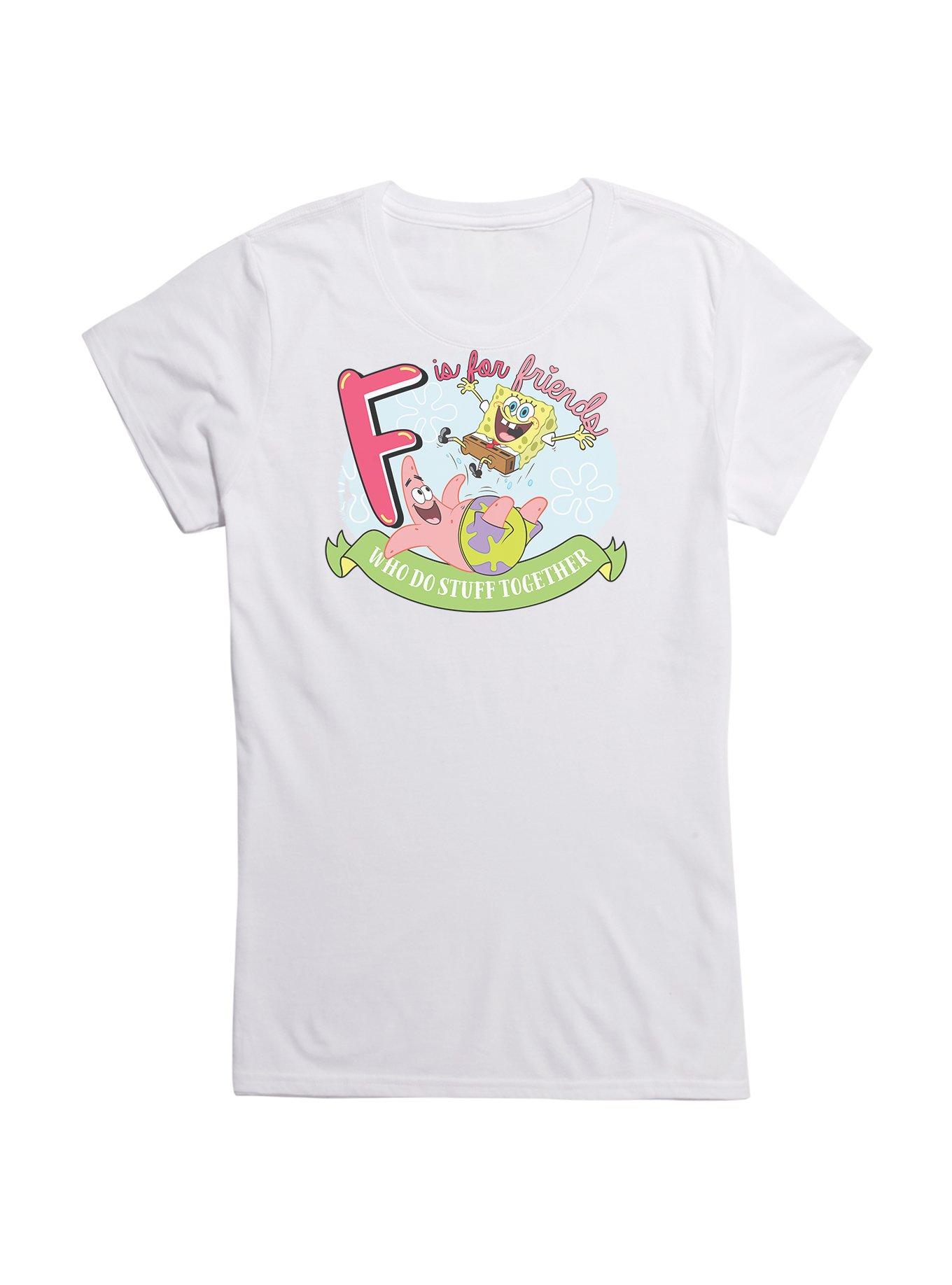 Spongebob Squarepants F Is For Friends Girls T-Shirt, WHITE, hi-res