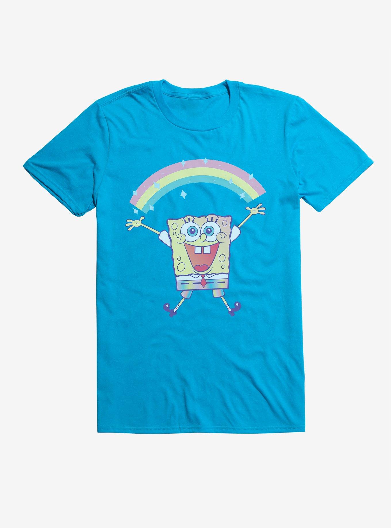 Spongebob Squarepants Rainbow Sparkle T-Shirt, CARRIBEAN BLUE, hi-res