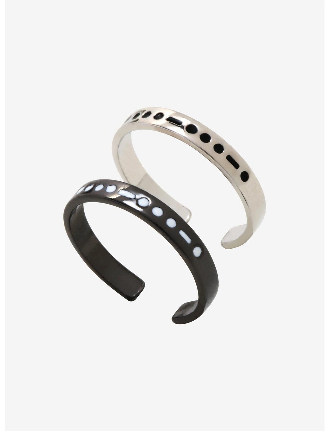 BFF Morse Code Adjustable Ring Set - BoxLunch Exclusive, , hi-res